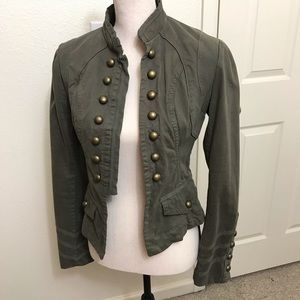Anthropologie Military Open Front Jacket